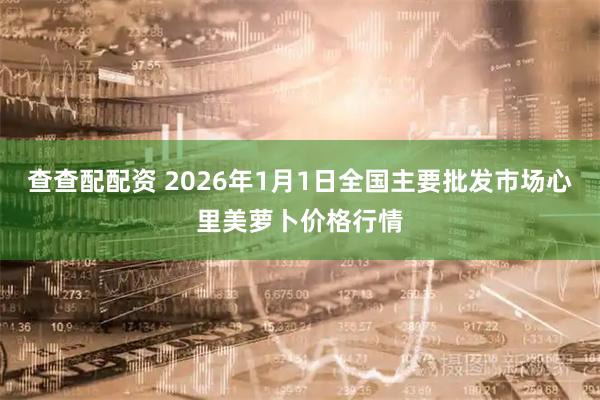 查查配配资 2026年1月1日全国主要批发市场心里美萝卜价格行情